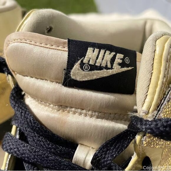 Vintage 2009 Nike SB Womens Dunk High Skinny 'Metallic Gold’ Great Condition - Picture 4 of 11